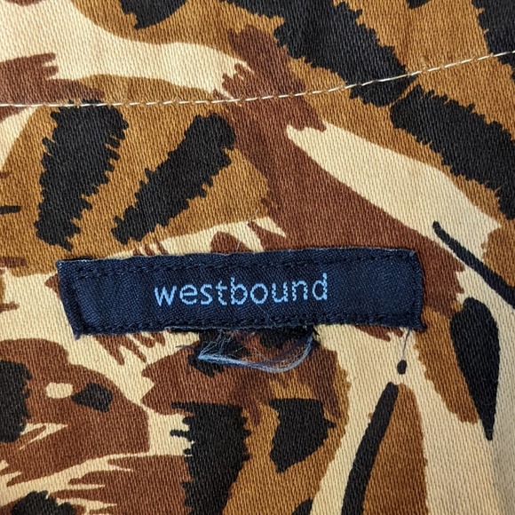 Westbound Animal Print 3/4 Sleeve Boxy Crew Neck Jacket Women's Size Large - Picture 7 of 8
